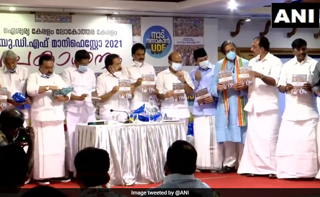 Congress-Led UDF Releases Manifesto For Kerala, Promises Homes To Poor
