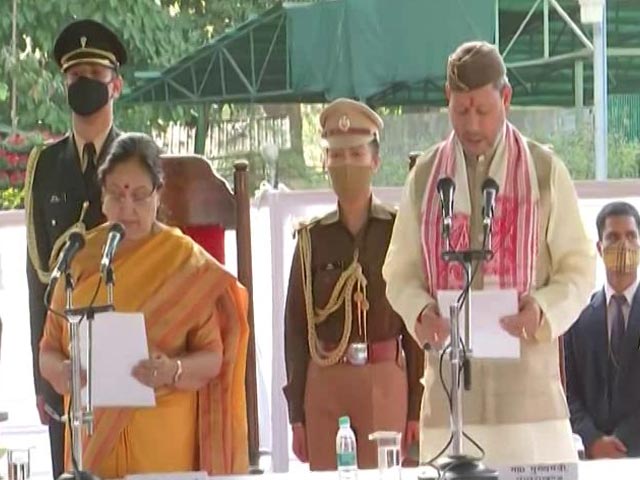 Tirath Singh Rawat Sworn In As New Chief Minister Of Uttarakhand