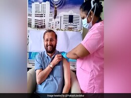 "Received My First Shot Of COVID-19 Vaccine Today": Prakash Javadekar "Received My First Shot Of COVID-19 Vaccine Today": Prakash Javadekar