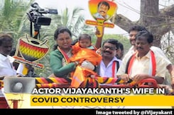 Actor Vijayakanth's Wife Skips Covid Test, Heads Out For Poll Campaign Actor Vijayakanth's Wife Skips Covid Test, Heads Out For Poll Campaign