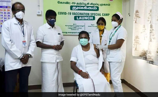 Tamil Nadu Chief Minister Receives First Dose Of Covid Vaccine