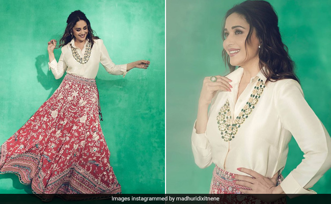 Madhuri Dixit Shows Us How To Pair A Shirt With Breezy Summer Skirts