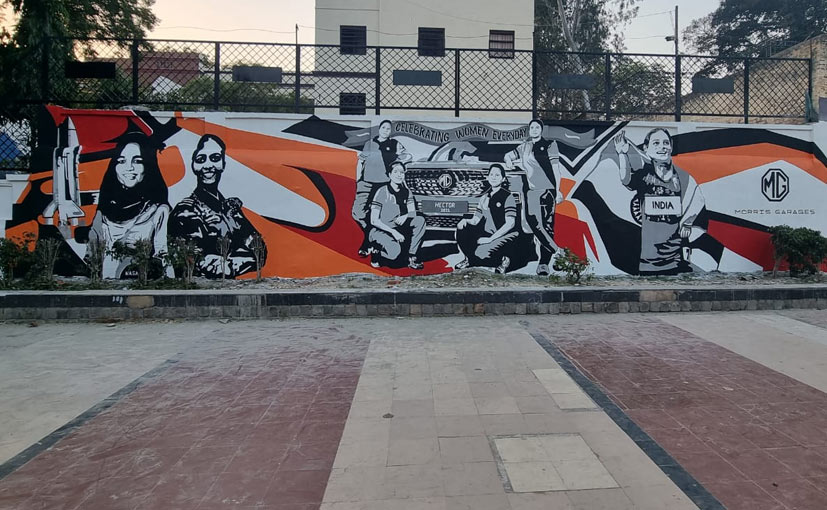 MG Motor India Celebrates International Woman's Day With Special Mural In Delhi