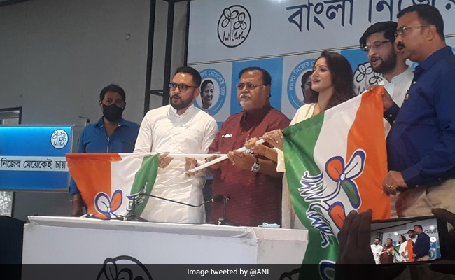 Actors Neel Bhattacharya And Trina Join Trinamool Ahead Of Polls