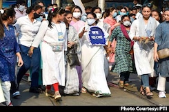 Mamata Banerjee Leads All-Women March In Kolkata Mamata Banerjee Leads All-Women March In Kolkata