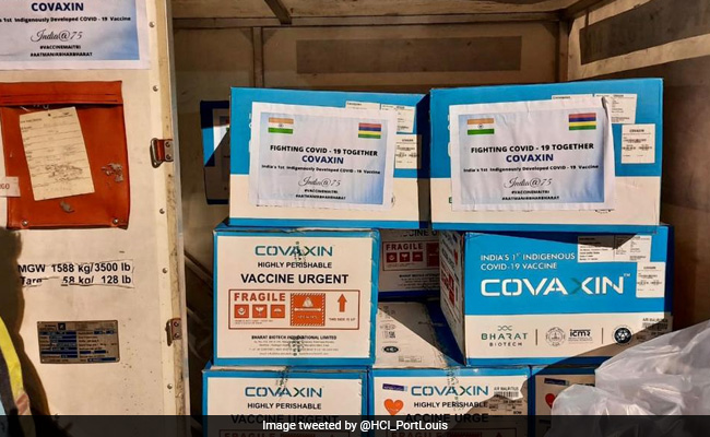 Mauritius Receives 200,000 Doses Of Covaxin Vaccine From India