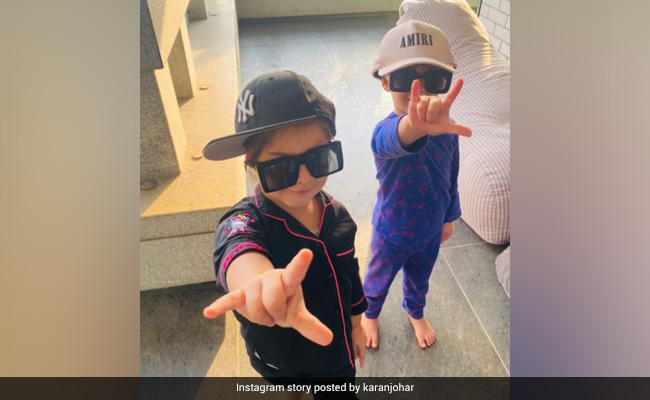 Karan Johar's Twins Yash And Roohi's Style Game Is On Point In This Adorable Pic