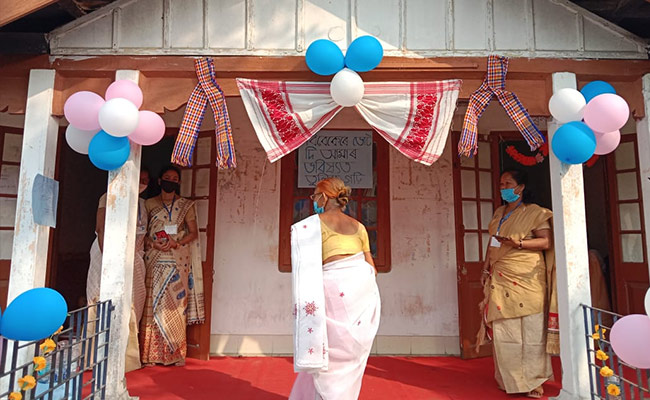 Assam Assembly Election: Bihu Decorations, Children's Corner At Model Booths - Pics