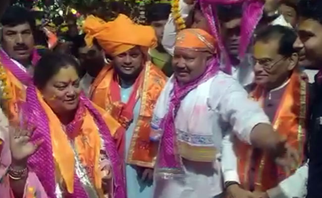 Vasundhara Raje Begins 2-Day Tour With Religious Tones, Political Message