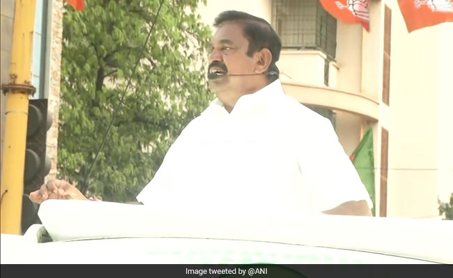 Tamil Nadu Polls: K Palaniswami Campaigns For BJP's Kushboo Sundar