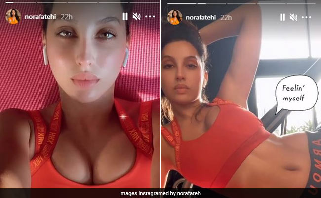 Nora Fatehi Welcomes The Weekend In A Fit And Fabulous Sport Bra And Tights