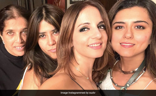 Sussanne Khan's Pic With Ekta Kapoor And Ridhi Dogra Has A Drew Barrymore Connection