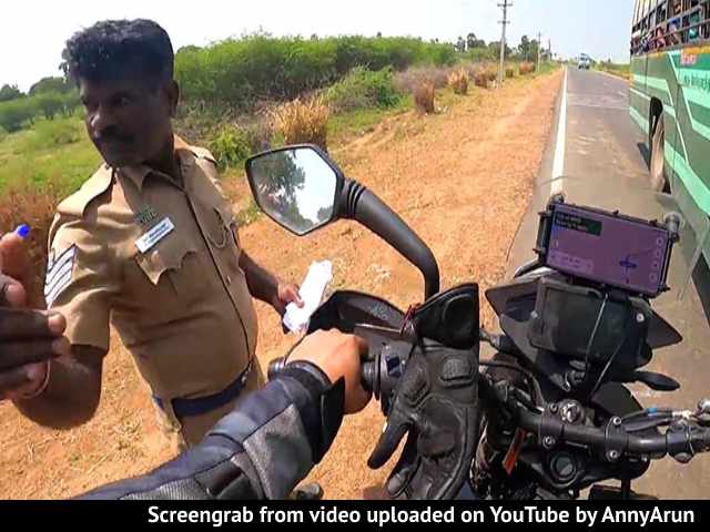 This Biker In Tamil Nadu Was Stopped By A Cop. Watch What Happened Next