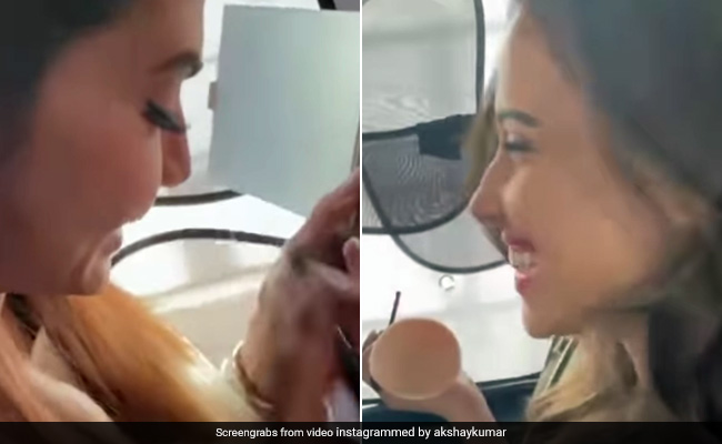 चलती बस में मेकअप कर रही थीं जैकलिन फर्नांडीस और नुसरत भरुचा, अक्षय कुमार ने शेयर कर दिया Video