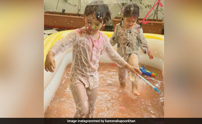 A Very Happy Holi From Taimur And Inaaya. See How They Celebrated The Festival