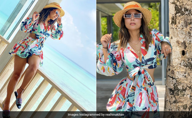 Hina Khan, In A Pretty Floral Co-Ord Set, Takes Spring Fashion Very Seriously In Maldives