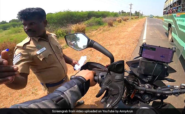 This Biker In Tamil Nadu Was Stopped By A Cop. Watch What Happened Next