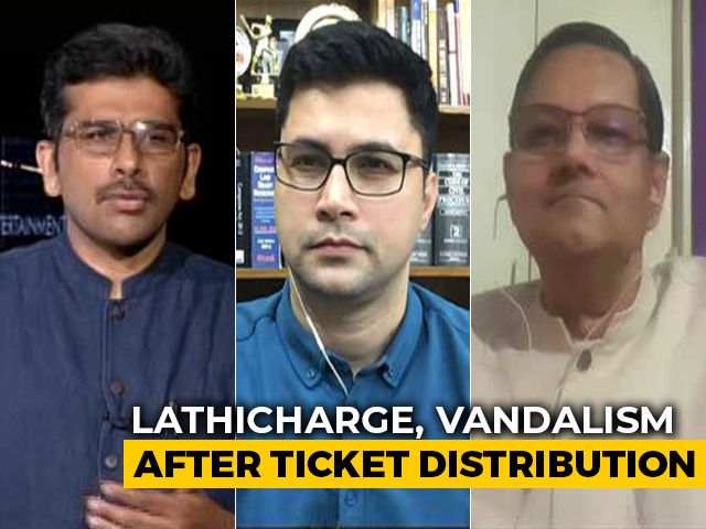 Anger, Chaos Outside BJP Office In Kolkata