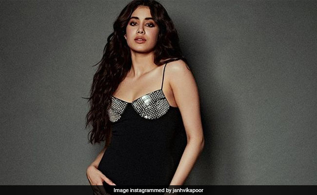Janhvi Kapoor Is A Sight To Behold In A Glamorous Thigh Slit Black Dress