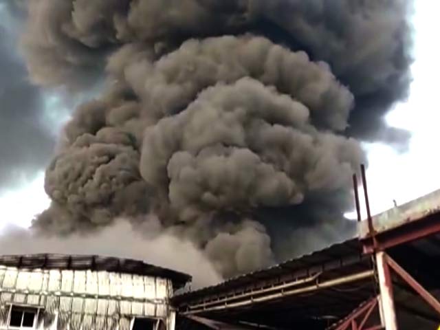 Massive Fire In Factory In Daman