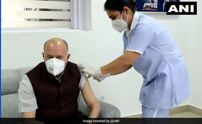 Delhi Lieutenant Governor Anil Baijal Takes First Dose Of Covid Vaccine