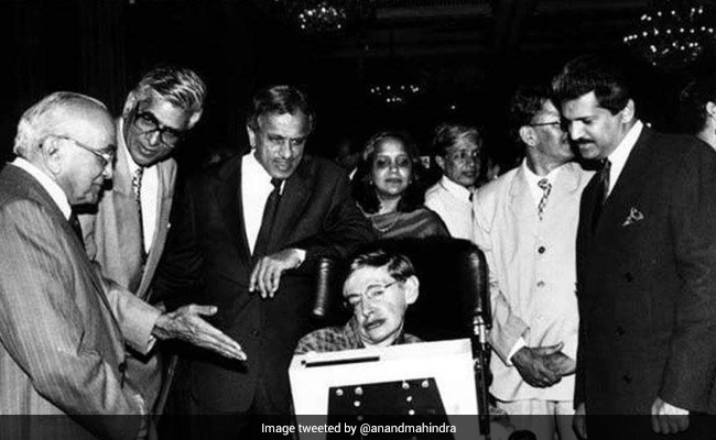 Anand Mahindra With Stephen Hawking In This "Blast From The Past"