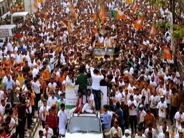 BJP Leader Himanta Biswa Sarma's Show Of Strength In Assam Ahead Of State Polls