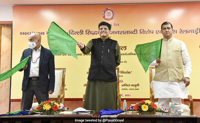 Piyush Goyal Flags Off Siddhabali Jan Shatabdi Express Special Train