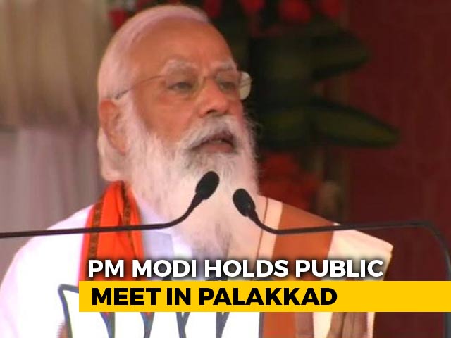 PM Addresses Poll Rally Kerala's Palakkad, 'Metro Man' E Sreedharan Welcomes Him