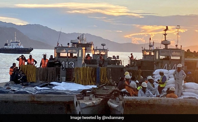 Indian Navy Ship Jalashwa Reaches Comoros To Deliver 1,000 Tonnes Of Rice