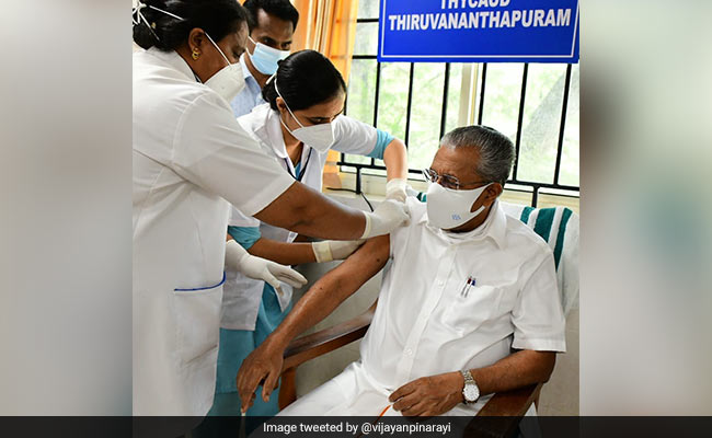 Kerala Chief Minister Pinarayi Vijayan Receives First Dose Of COVID-19 Vaccine
