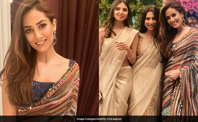 Like Mira Rajput, Ace Wedding Style In A Multicoloured Saree