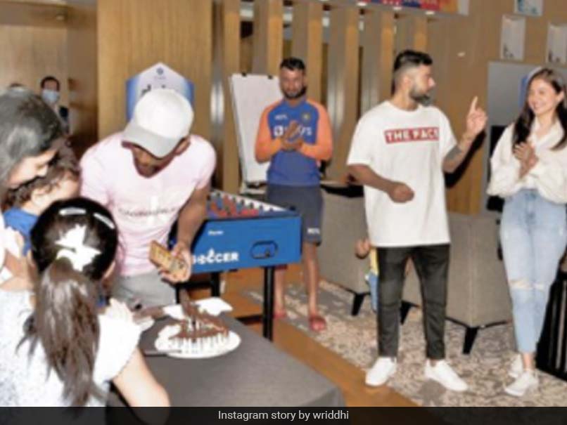 Virat Kohli, Anushka Sharma Join Wriddhiman Saha At His Son's Birthday Party