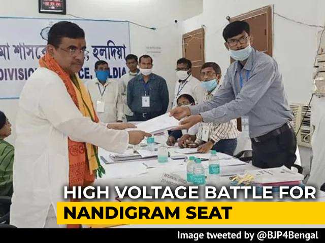 "I'm Bhoomiputra": BJP's Suvendu Adhikari Files Nomination From Nandigram