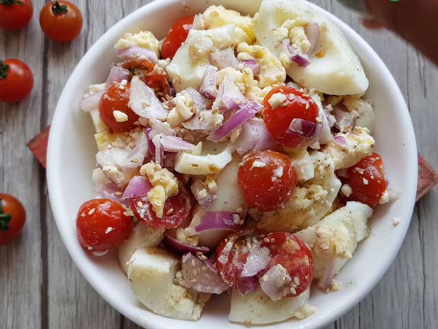 How To Make Egg Tomato Salad | Easy Egg Tomato Recipe Video