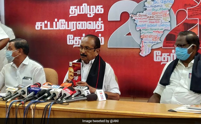 Vaiko Releases MDMK Manifesto, Promises Job Reservation For Tamils