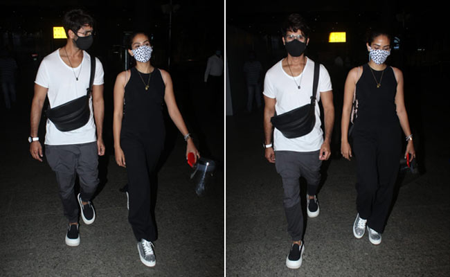 Shahid Kapoor And Mira Rajput Choose Chic Muted Tones To Travel In Style