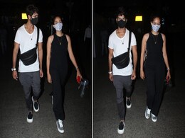 Shahid Kapoor And Mira Rajput Choose Chic Muted Tones To Travel In Style Shahid Kapoor And Mira Rajput Choose Chic Muted Tones To Travel In Style