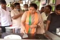 BJP's Khushbu Sundar Cooks Dosas While Campaigning For Tamil Nadu Polls BJP's Khushbu Sundar Cooks Dosas While Campaigning For Tamil Nadu Polls