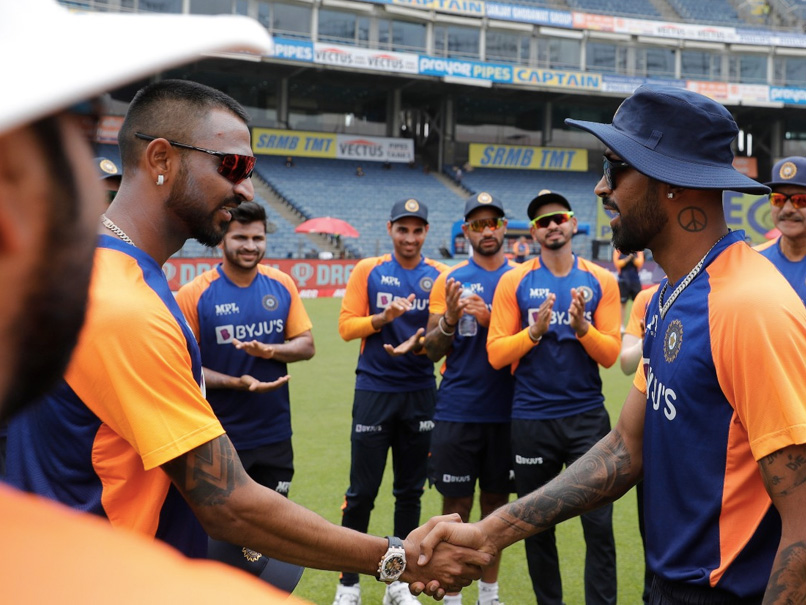 India vs England 1st ODI: Krunal Pandya Gets Cap From Brother Hardik, Makes ODI Debut With Prasidh Krishna. Watch