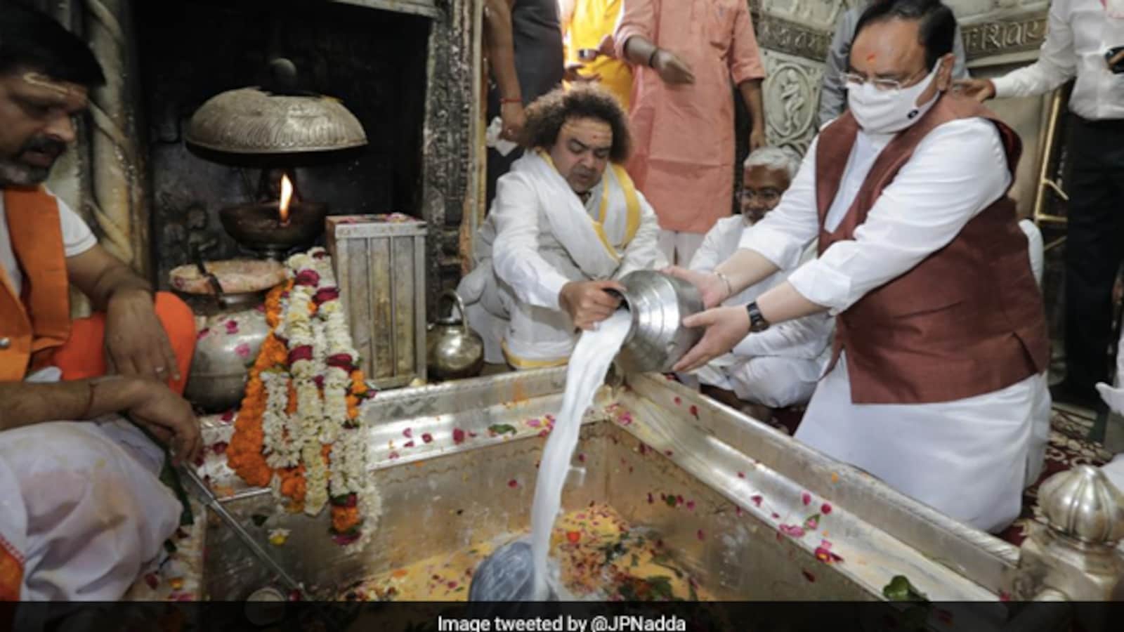 Varanasi BJP Chief JP Nadda Visits Kashi Vishwanath, Kaal Bhairav ...