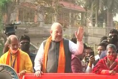 Amit Shah Hold Massive Roadshow In Bengal's Nandigram Amit Shah Hold Massive Roadshow In Bengal's Nandigram