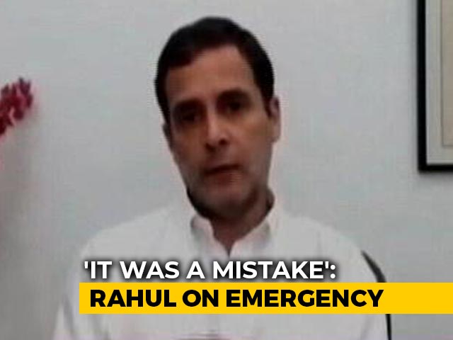 "Absolutely, It Was A Mistake": Rahul Gandhi On Emergency