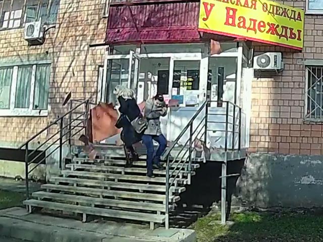 Caught On Camera: Close Call For Two Women As Balcony Collapses