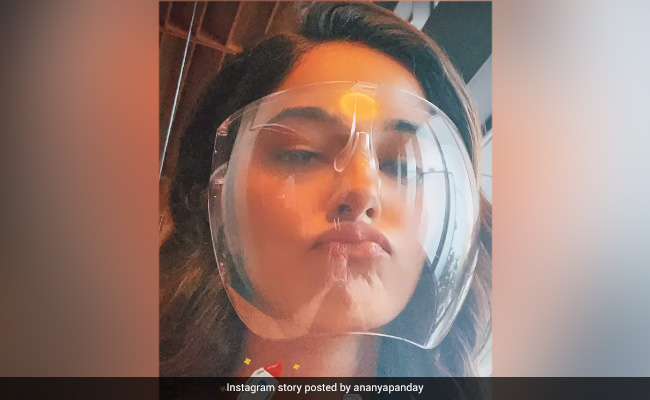 Ananya Panday Proves That A Face Shield Won't Spoil A Pout-Perfect Pic