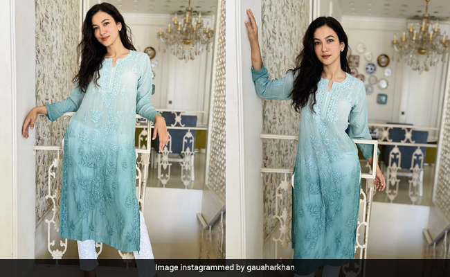 Gauahar Khan Keeps It Cool And Stylish In Her Ethnic Suit For Ramadan 2021