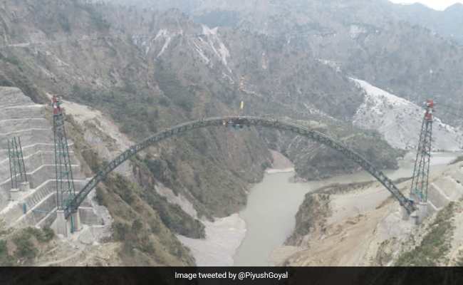 Arch Of World's Highest Railway Bridge In Jammu And Kashmir Completed