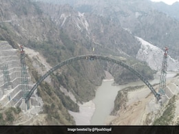 Arch Of World's Highest Railway Bridge In Jammu And Kashmir Completed Arch Of World's Highest Railway Bridge In Jammu And Kashmir Completed