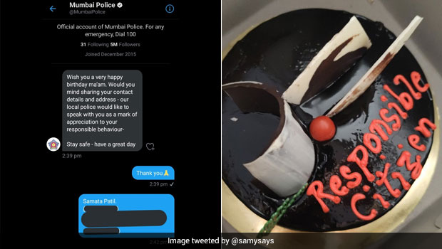 Mumbai Police Sends Cake To 'Responsible Citizen' For Being Home On Birthday