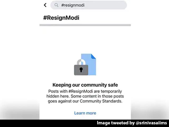 Didn't Ask Facebook To Drop #ResignModi, Report "Mischievous": Government